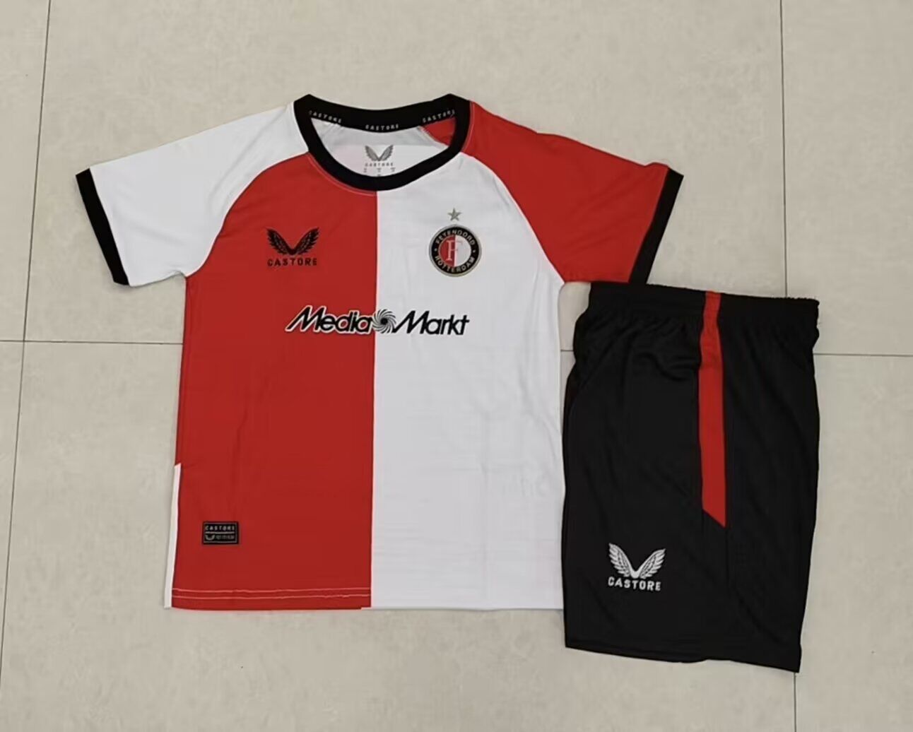 Kids-Feyenoord 24/25 Home Soccer Jersey